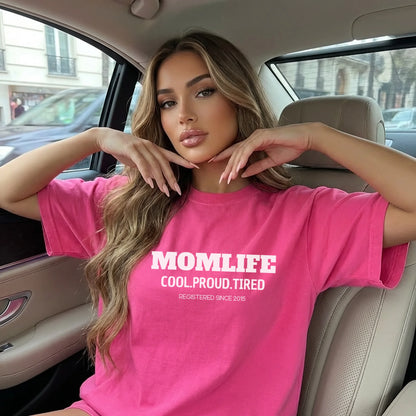 mamagibt Mama T-Shirt Momlife personalisiert Mama T-Shirt momlife personalisiert Heliconia