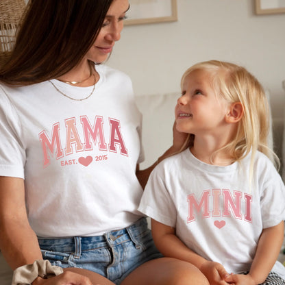 mamagibt T-Shirt Mama und Mini Pink T-Shirt Mama und Mini Pink White