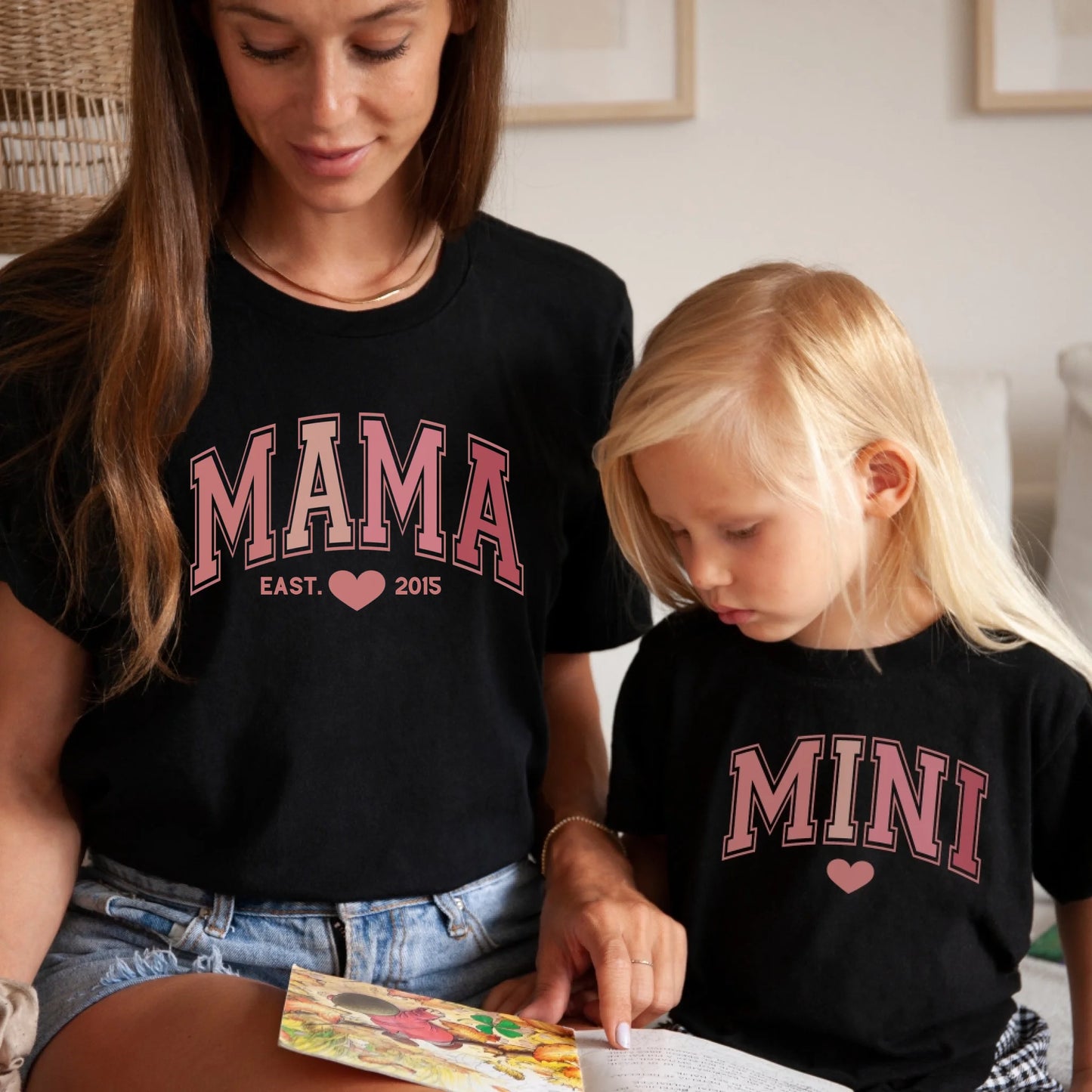 mamagibt T-Shirt Mama und Mini Pink T-Shirt Mama und Mini Pink Black