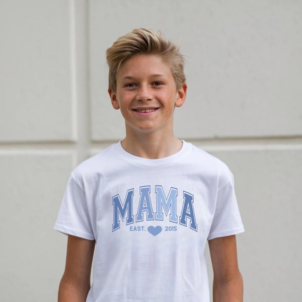 T-Shirt Mama und Ich Blau