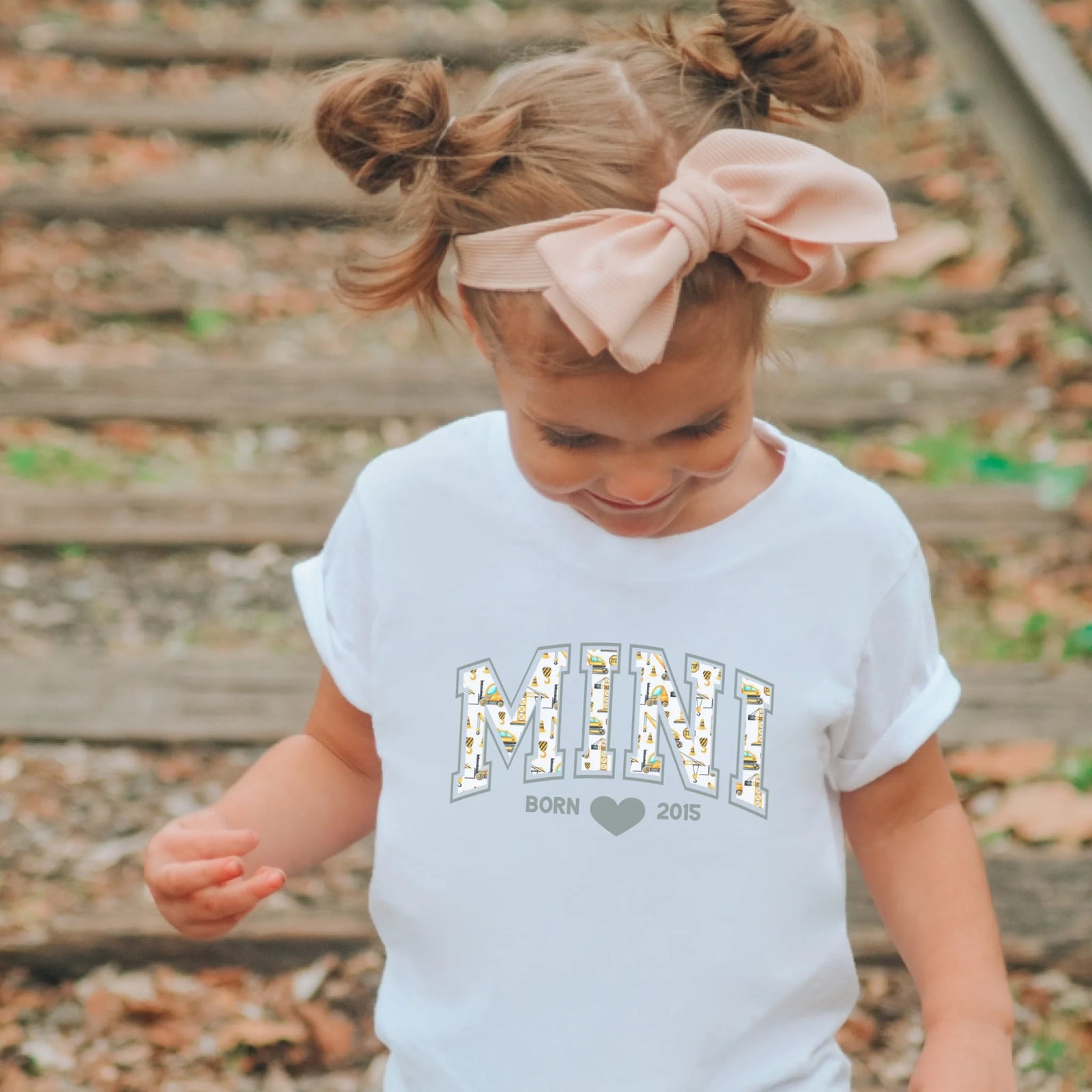 Printify T-Shirt Kinder Mama und Ich Bagger T-Shirt Kinder Mama und Ich Bagger White