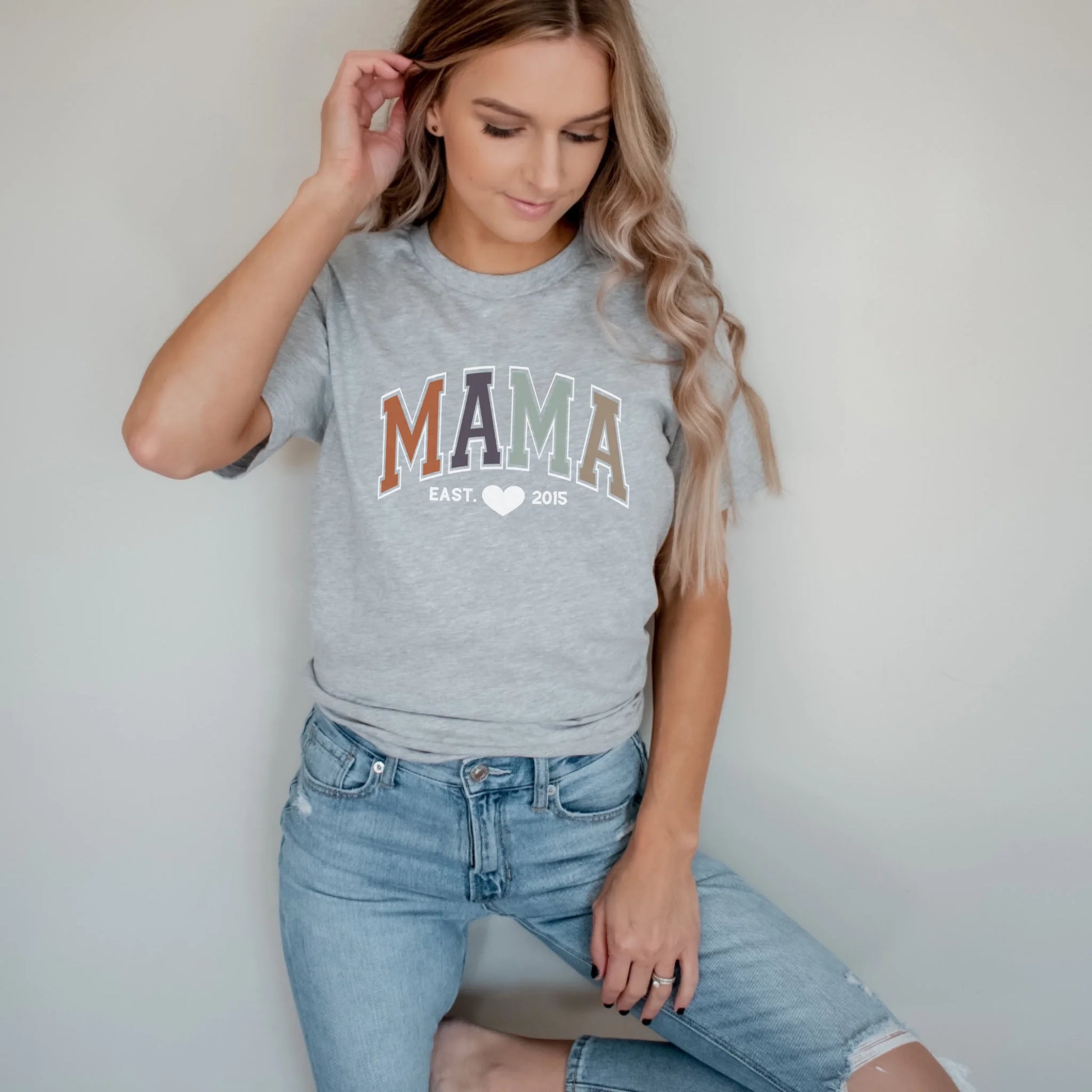 mamagibt T-Shirt Mama und Mini Brooklyn Earth T-Shirt Mama und Mini Brooklyn Earth Sport Grey