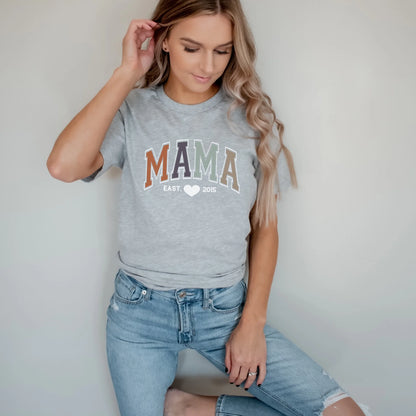 mamagibt T-Shirt Mama und Mini Brooklyn Earth T-Shirt Mama und Mini Brooklyn Earth Sport Grey