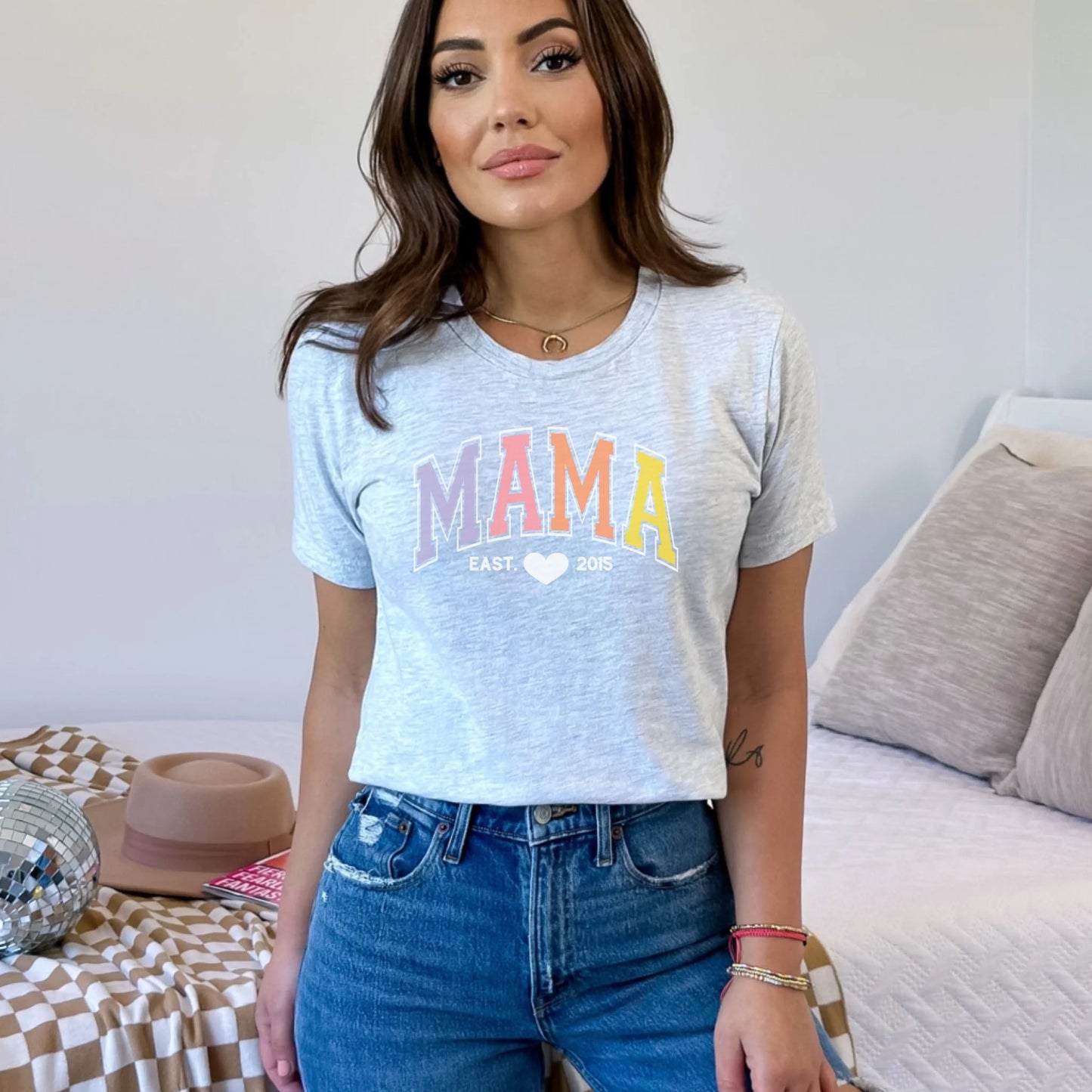 mamagibt T-Shirt Mama und Mini Pastell T-Shirt Mama und Mini Pastell Sport Grey
