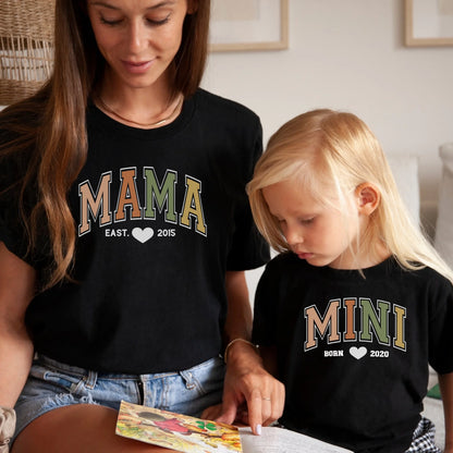 mamagibt T-Shirt Mama und Mini Napa Earth T-Shirt Mama und Mini Napa Earth Black