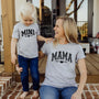 mamagibt T-Shirt Mama und Mini Schwarz T-Shirt Mama und Mini Schwarz Sport Grey