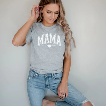mamagibt T-Shirt für Mama und Mini Weiß T-Shirt für Mama und Mini Weiß Sport Grey