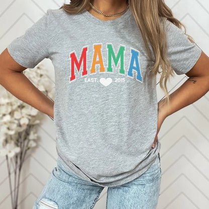 mamagibt T-Shirt Mama und Mini Bunt T-Shirt Mama und Mini Bunt Sport Grey