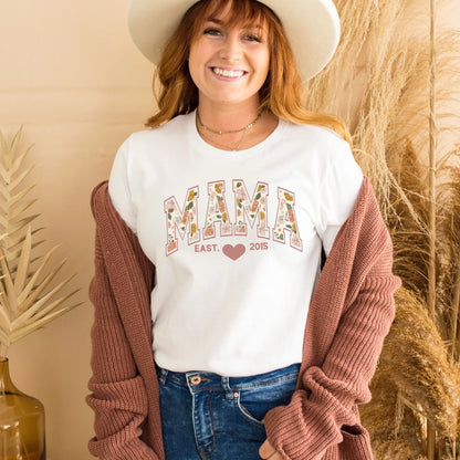 mamagibt T-Shirt Mama und Mini Herbst T-Shirt Mama und Mini Herbst White