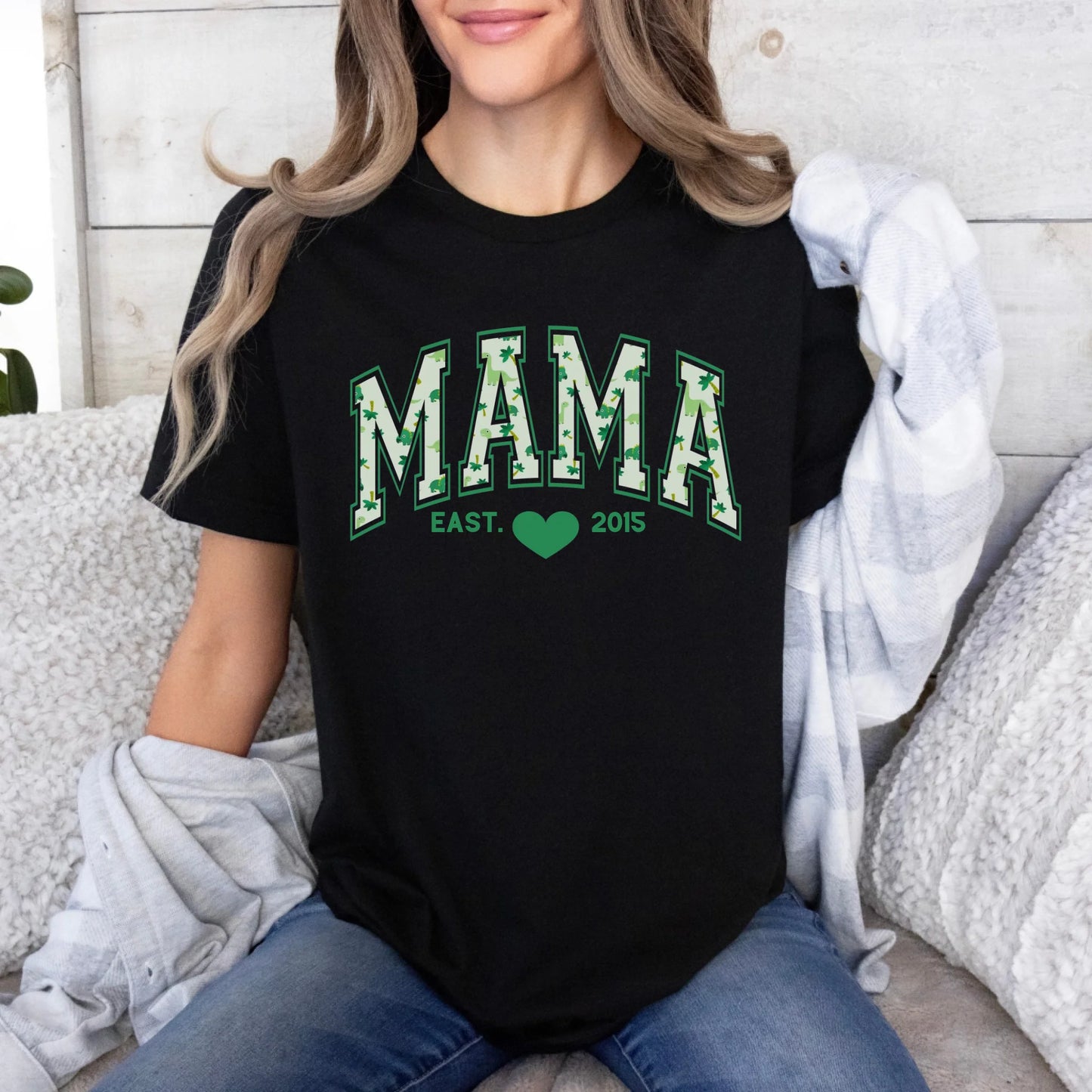 mamagibt T-Shirt Mama und Mini Dinosaurier T-Shirt Mama und Mini Dinosaurier Black