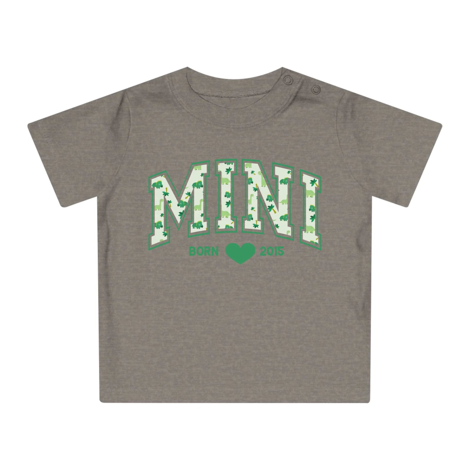 mamagibt T-Shirt Baby Mama und Ich Dinosaurier T-Shirt Baby Mama und Ich Dinosaurier Heather Grey Melange