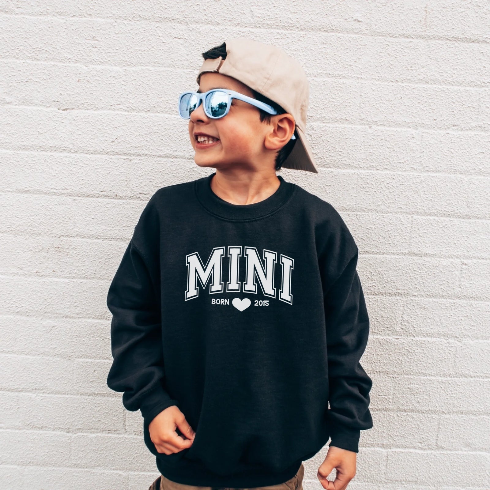 mamagibt Sweatshirt Kinder Mama und Ich Weiß Sweatshirt Kinder Mama und Ich Weiß Jet Black