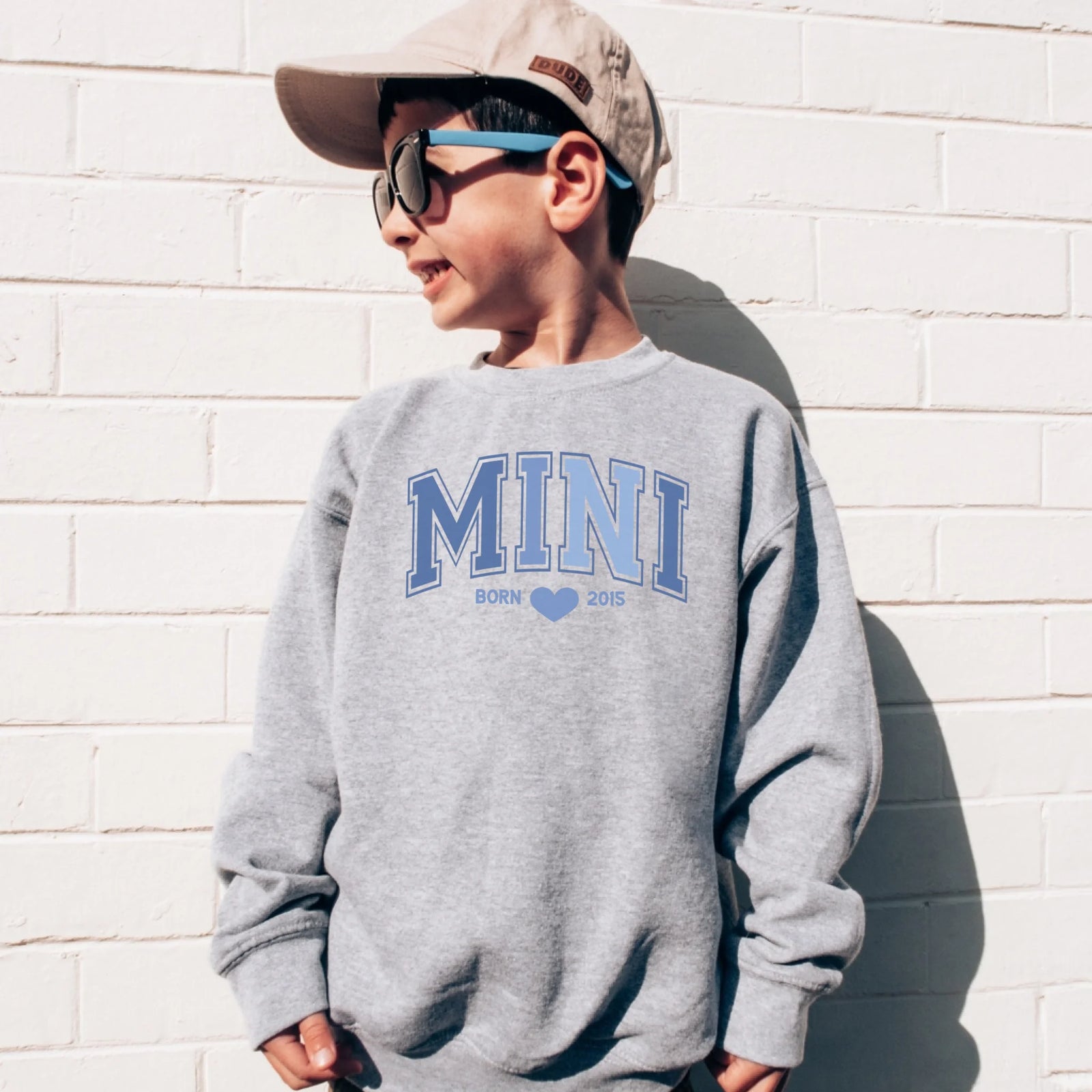 mamagibt Sweatshirt Kinder Mama und Ich Blau Sweatshirt Kinder Mama und Ich Blau Heather Grey