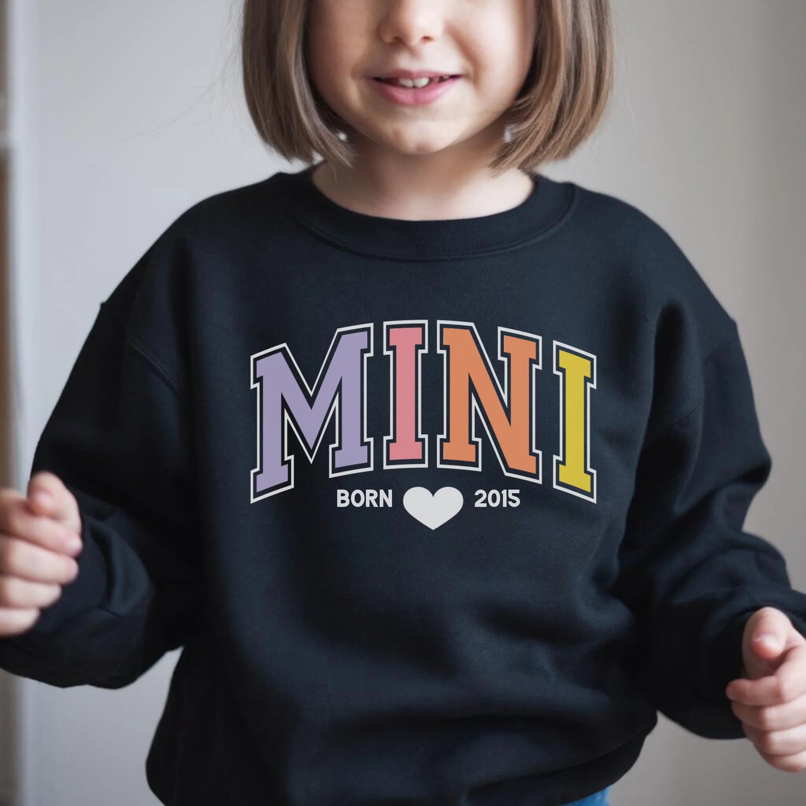 mamagibt Sweatshirt Kinder Mama und Ich Pastell Sweatshirt Kinder Mama und Ich Pastell Jet Black