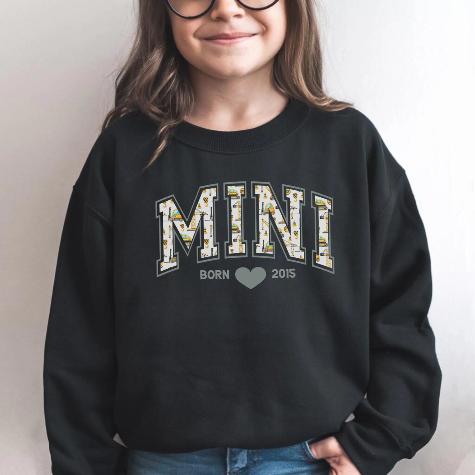 mamagibt Sweatshirt Kinder Mama und Ich Bagger Sweatshirt Kinder Mama und Ich Bagger Jet Black
