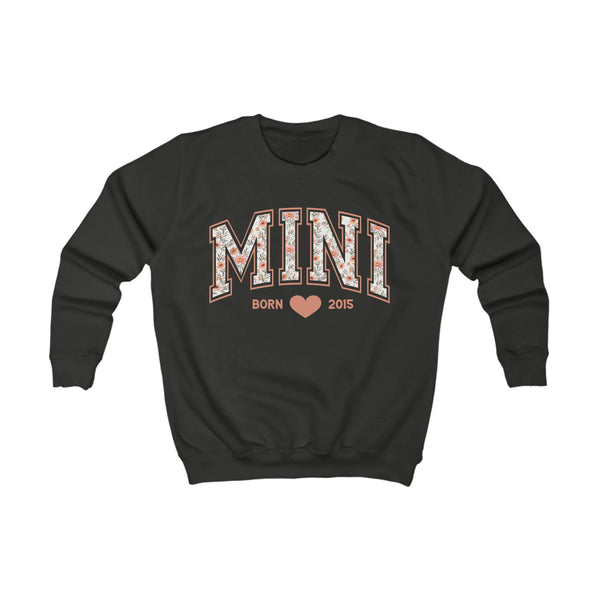 Sweatshirt Kinder Mama und Mini Blumen
