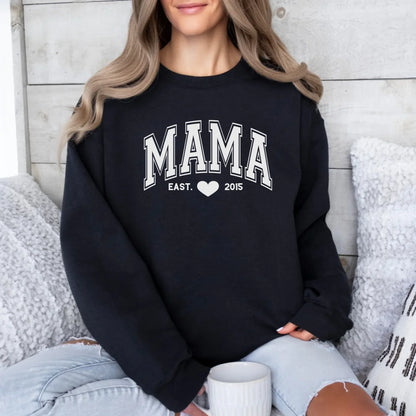 mamagibt Sweatshirt Mama und Mini Weiß Sweatshirt Mama und Mini Weiß Black