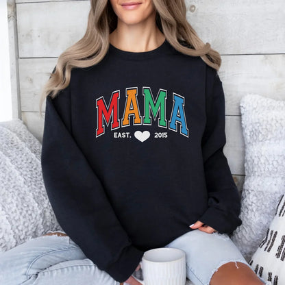 mamagibt Sweatshirt Mama und Mini Bunt Sweatshirt Mama und Mini Bunt Black