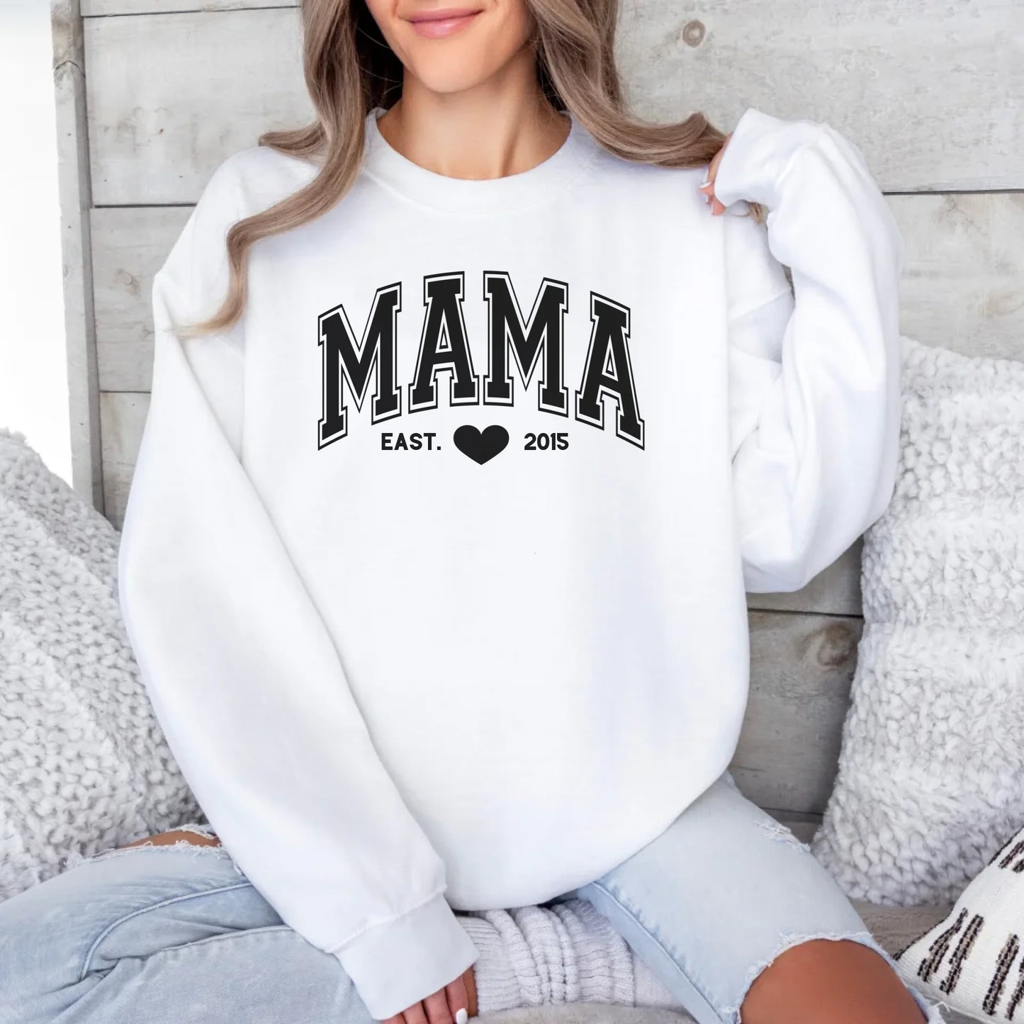 mamagibt Sweatshirt Mama und Mini Schwarz Sweatshirt Mama und Mini Schwarz White