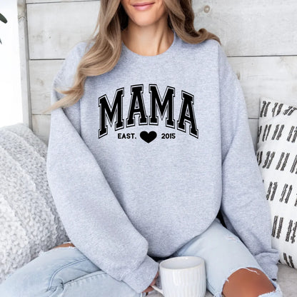 mamagibt Sweatshirt Mama und Mini Schwarz Sweatshirt Mama und Mini Schwarz Sport Grey