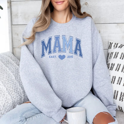 mamagibt Sweatshirt Mama und Mini Blau Sweatshirt Mama und Mini Blau Sport Grey