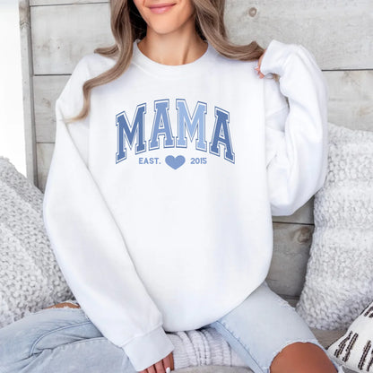 mamagibt Sweatshirt Mama und Mini Blau Sweatshirt Mama und Mini Blau White
