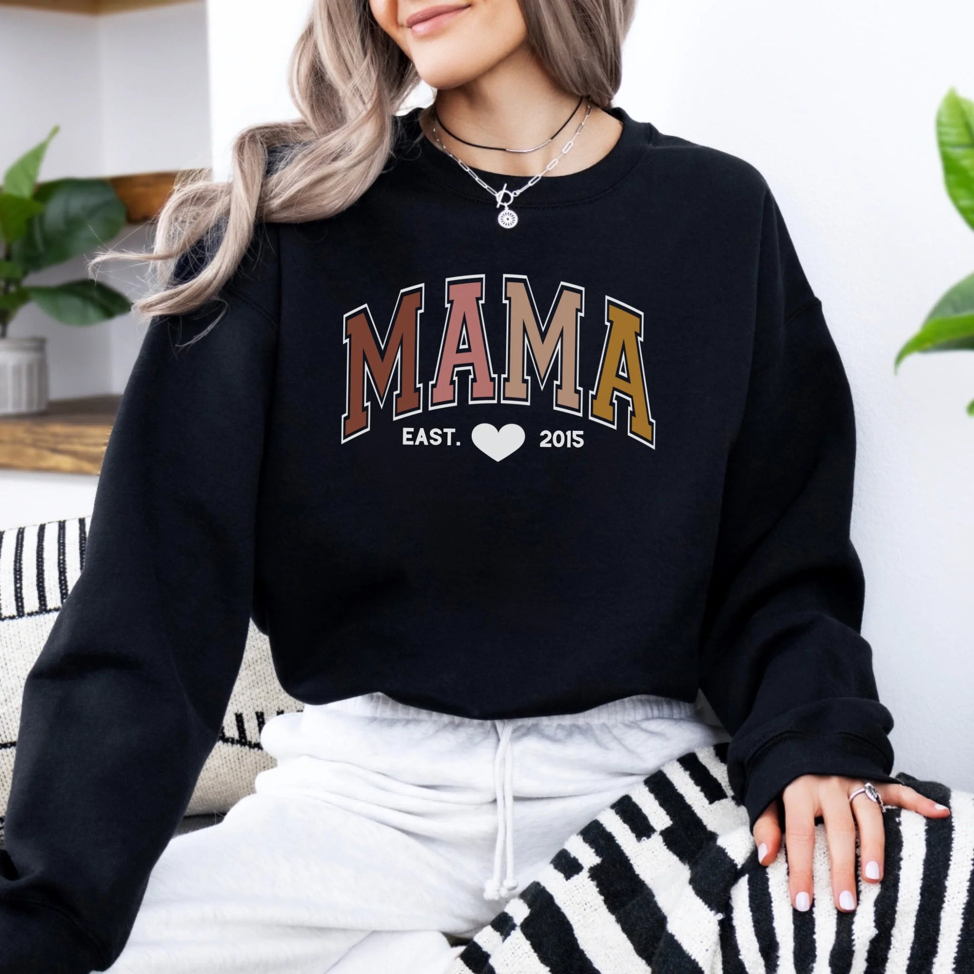 mamagibt Sweatshirt Mama und Mini Oxford Dunes Sweatshirt Mama und Mini Oxford Dunes Black