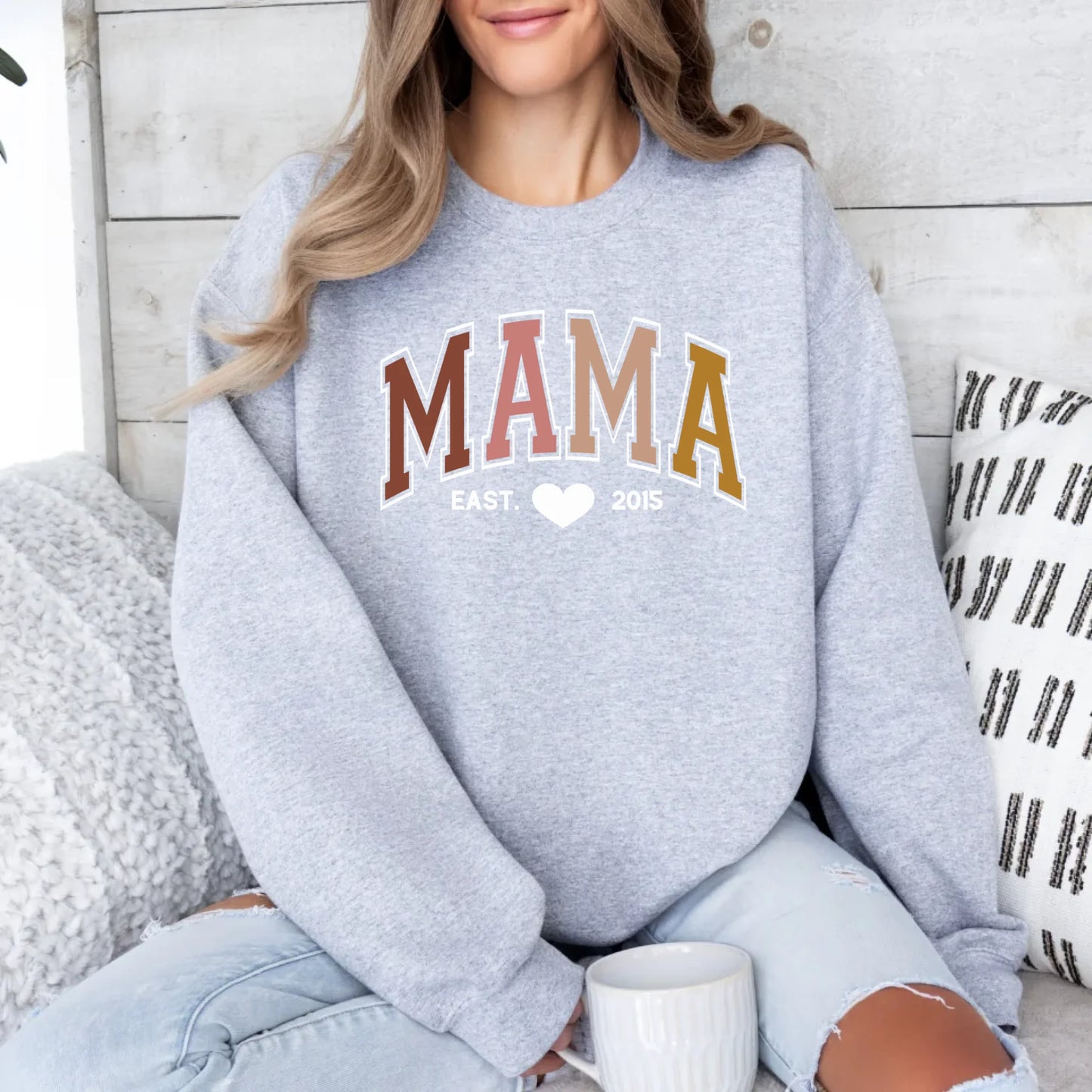 mamagibt Sweatshirt Mama und Mini Oxford Dunes Sweatshirt Mama und Mini Oxford Dunes Sport Grey