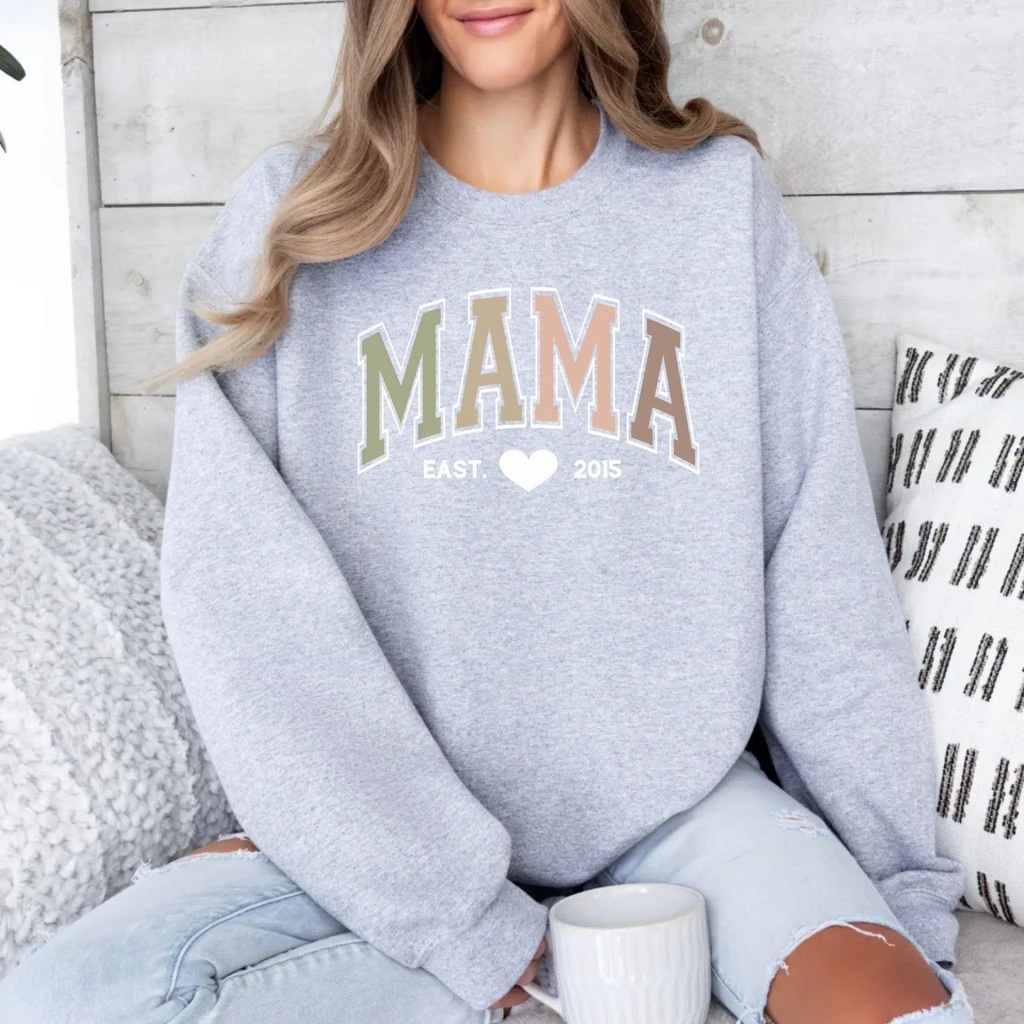 mamagibt Sweatshirt Mama und Mini Carmel Sands Sweatshirt Mama und Mini Carmel Sands Sport Grey