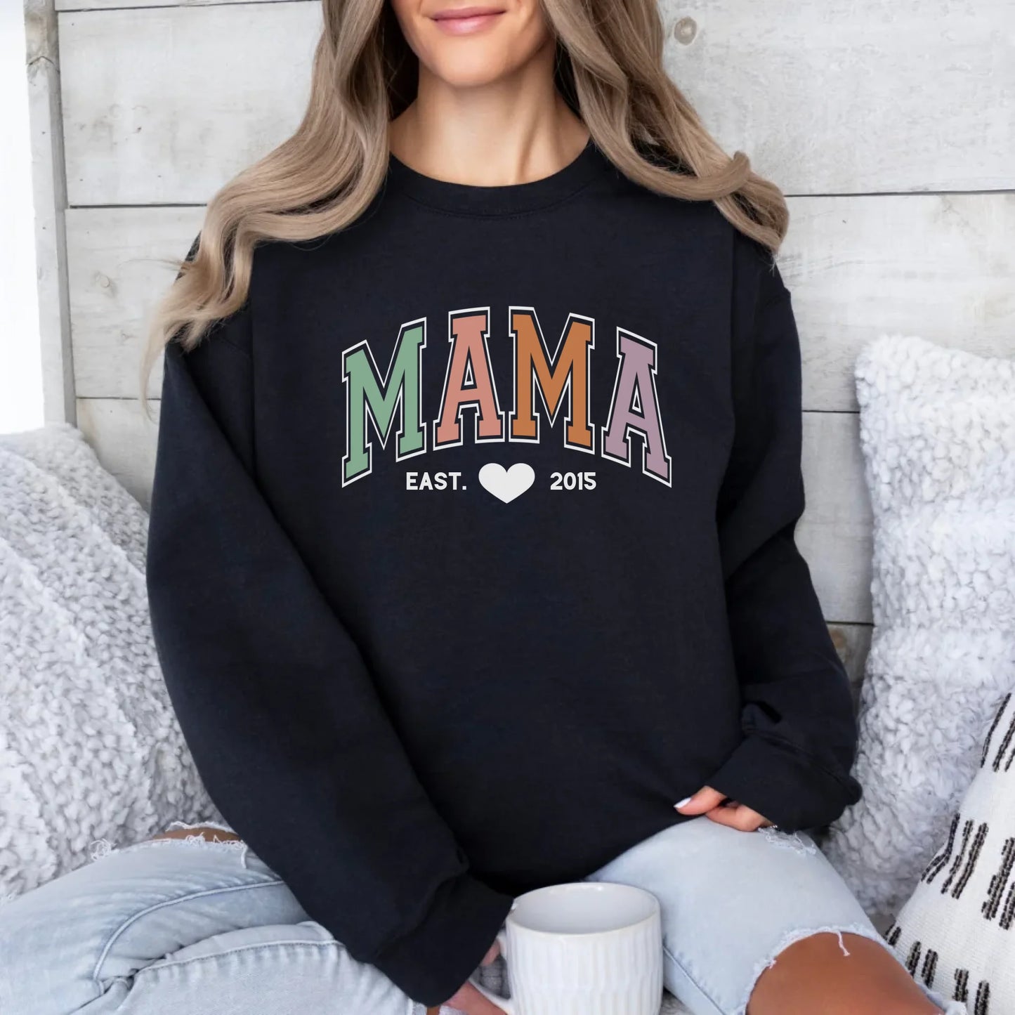 mamagibt Sweatshirt Mama und Mini Aspen Sky Sweatshirt Mama und Mini Aspen Sky Black