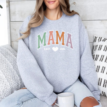 mamagibt Sweatshirt Mama und Mini Aspen Sky Sweatshirt Mama und Mini Aspen Sky Sport Grey