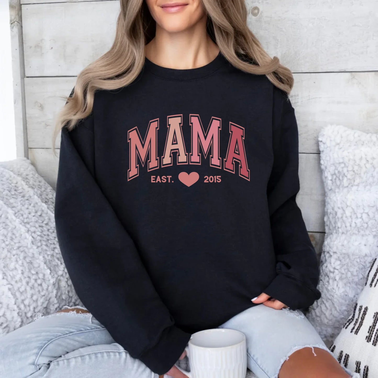 mamagibt Sweatshirt Mama und Mini Pink Sweatshirt Mama und Mini Pink Black