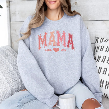 mamagibt Sweatshirt Mama und Mini Pink Sweatshirt Mama und Mini Pink Sport Grey