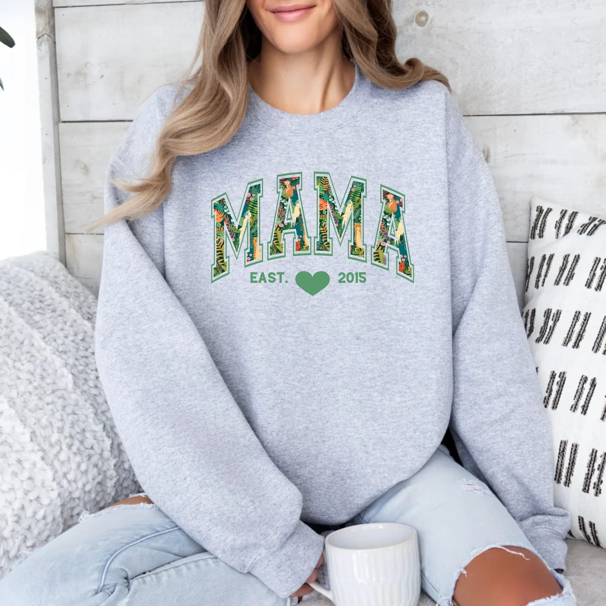 mamagibt Sweatshirt Mama und Mini Dschungel