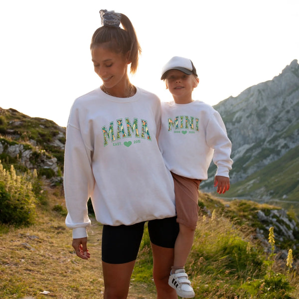 Sweatshirt Mama und Mini Dschungel