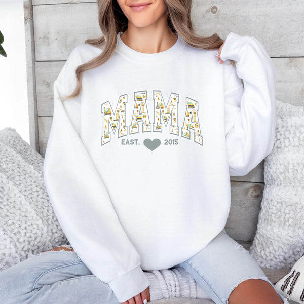 Sweatshirt Mama und Mini Bagger