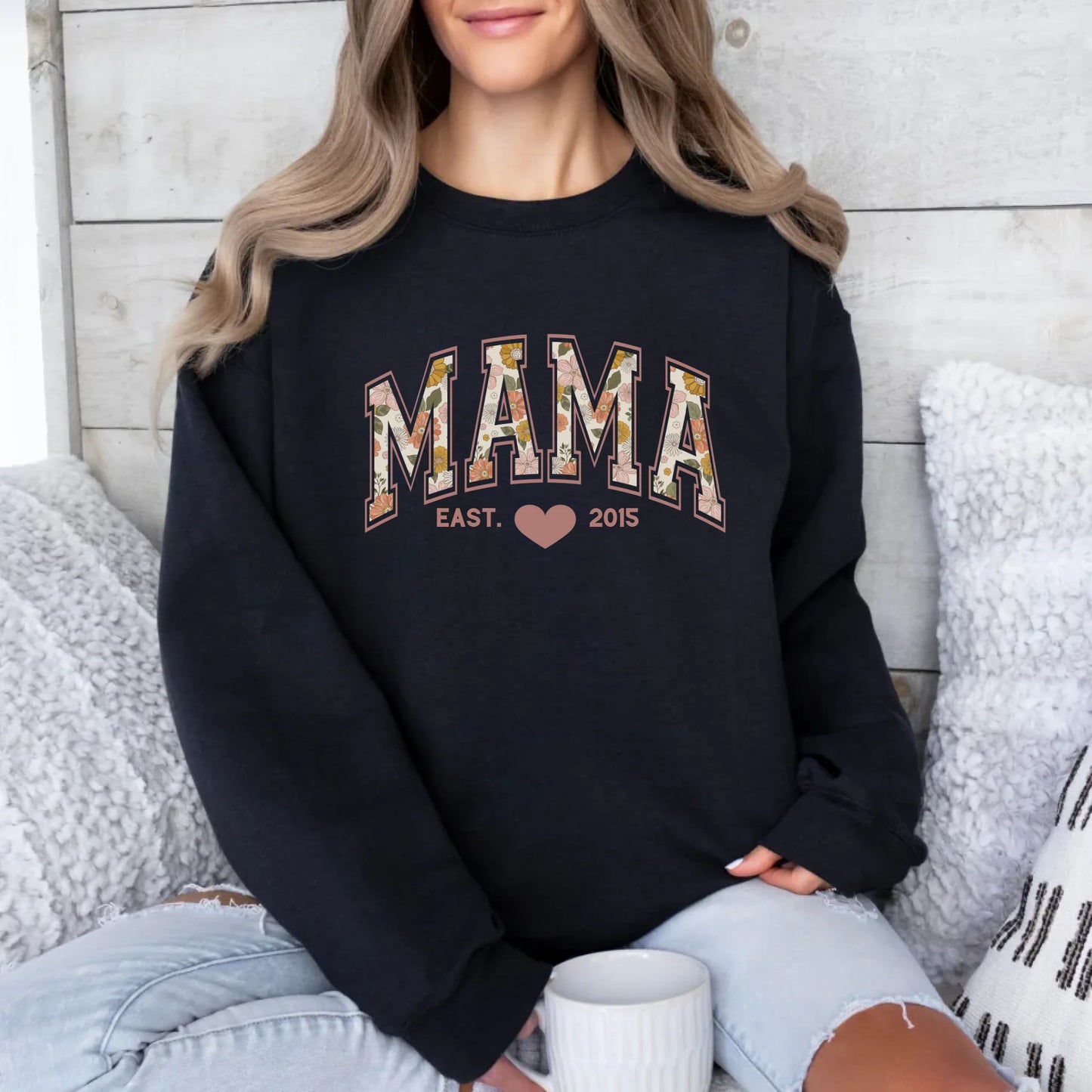 mamagibt Sweatshirt Mama und Mini Herbst Sweatshirt Mama und Mini Herbst Black