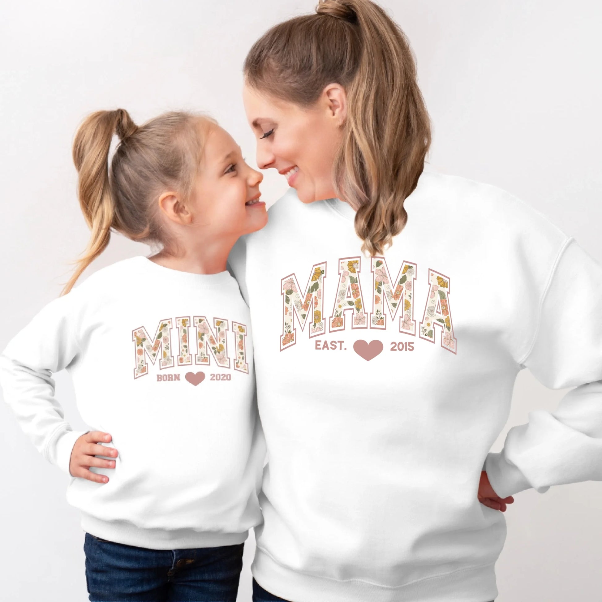 mamagibt Sweatshirt Mama und Mini Herbst Sweatshirt Mama und Mini Herbst White