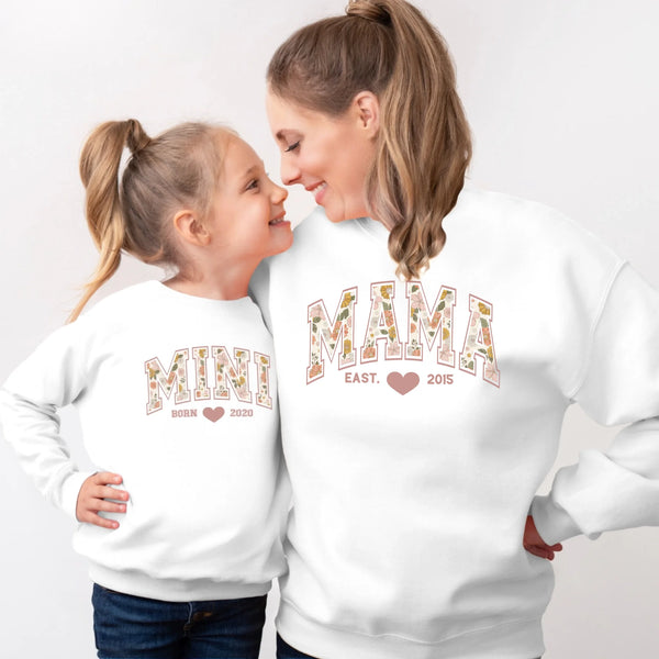 Sweatshirt Mama und Mini Herbst