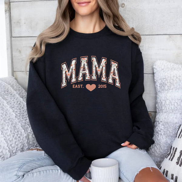 Sweatshirt Mama und Mini Blumen