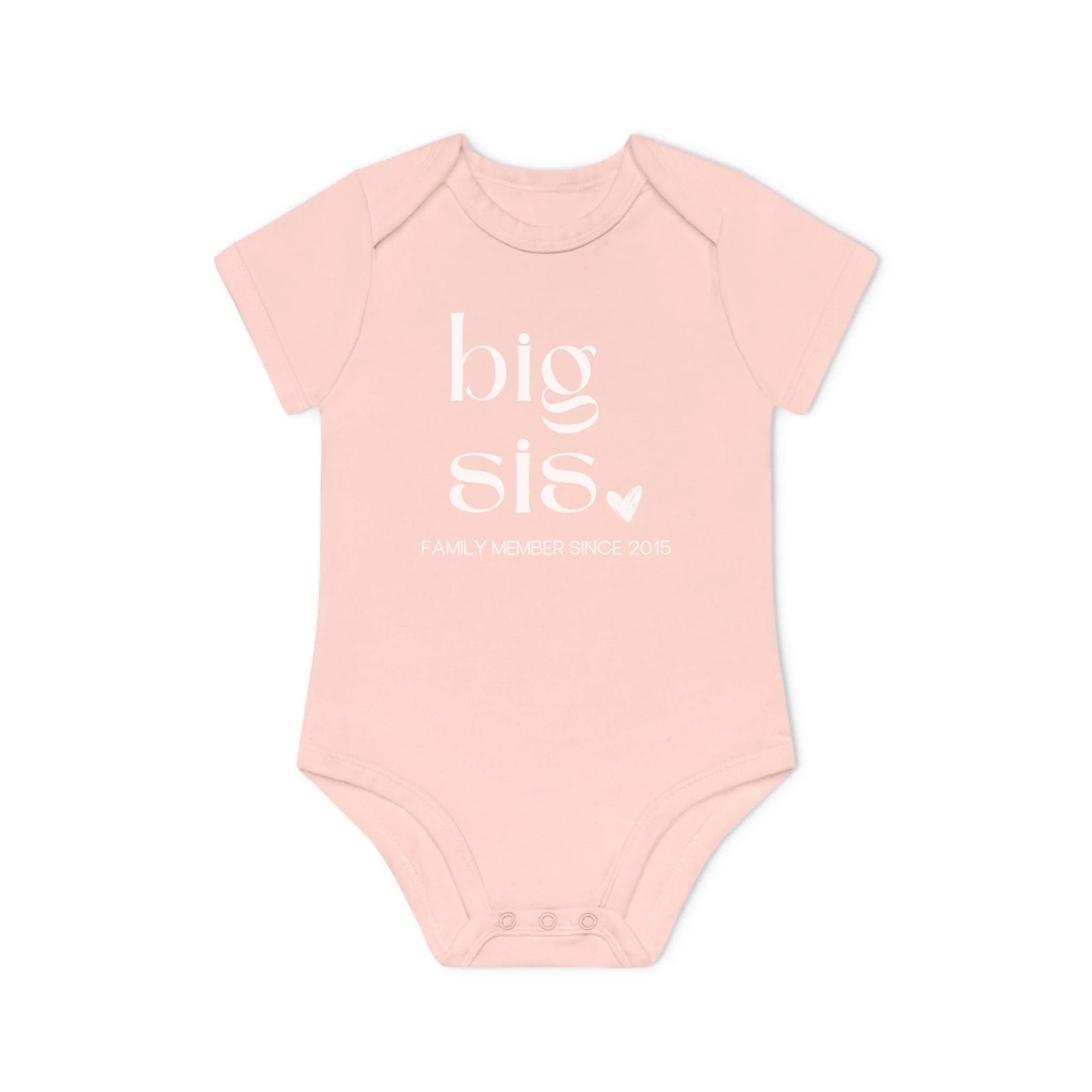 mamagibt Kurzarm Body big sis Herz Kurzarm Body big sis Herz Powder Pink