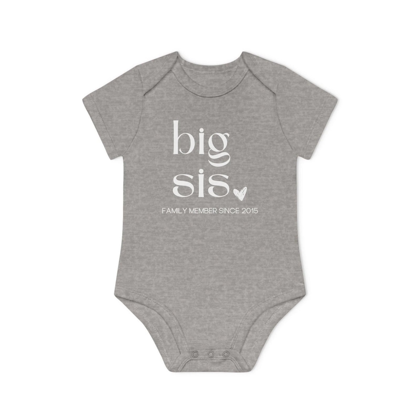 mamagibt Kurzarm Body big sis Herz Kurzarm Body big sis Herz Heather Grey Melange