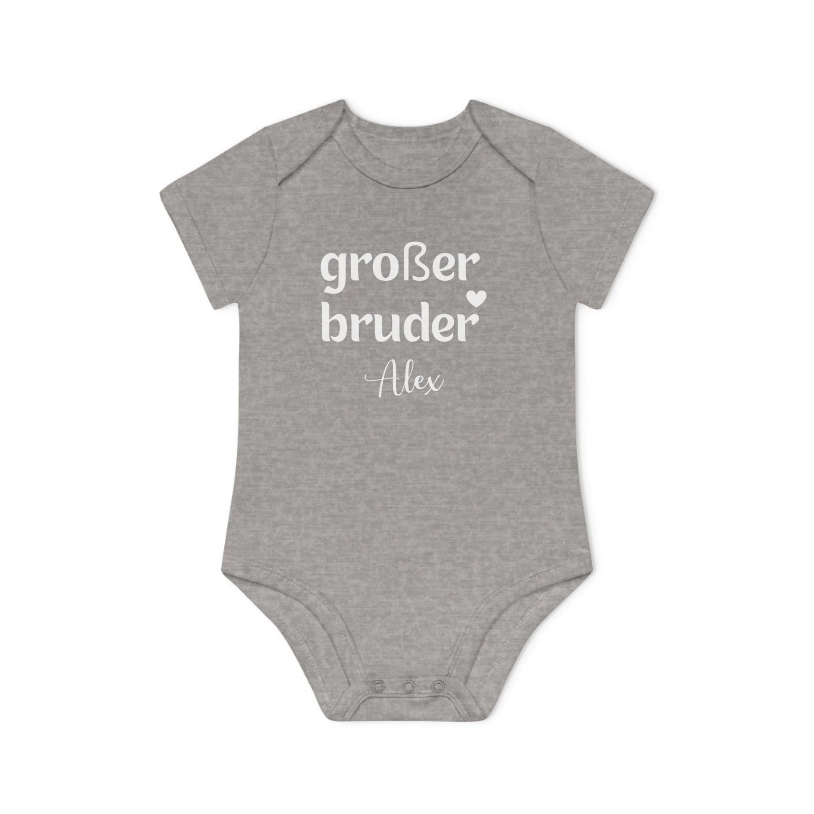 mamagibt Kurzarm Body kleiner Bruder Kurzarm Body kleiner Bruder Heather Grey Melange