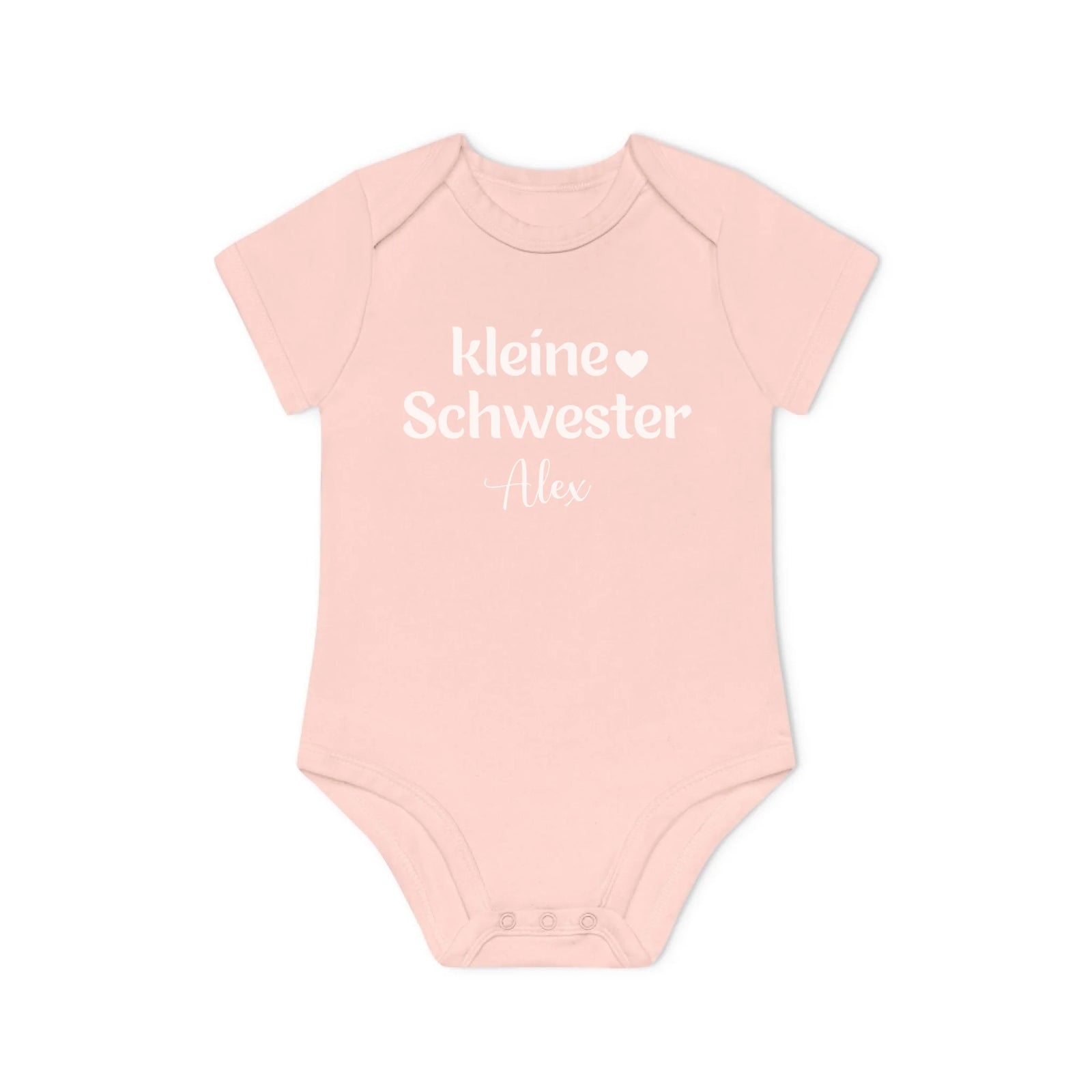 mamagibt Kurzarm Body kleine Schwester Kurzarm Body kleine Schwester Powder Pink