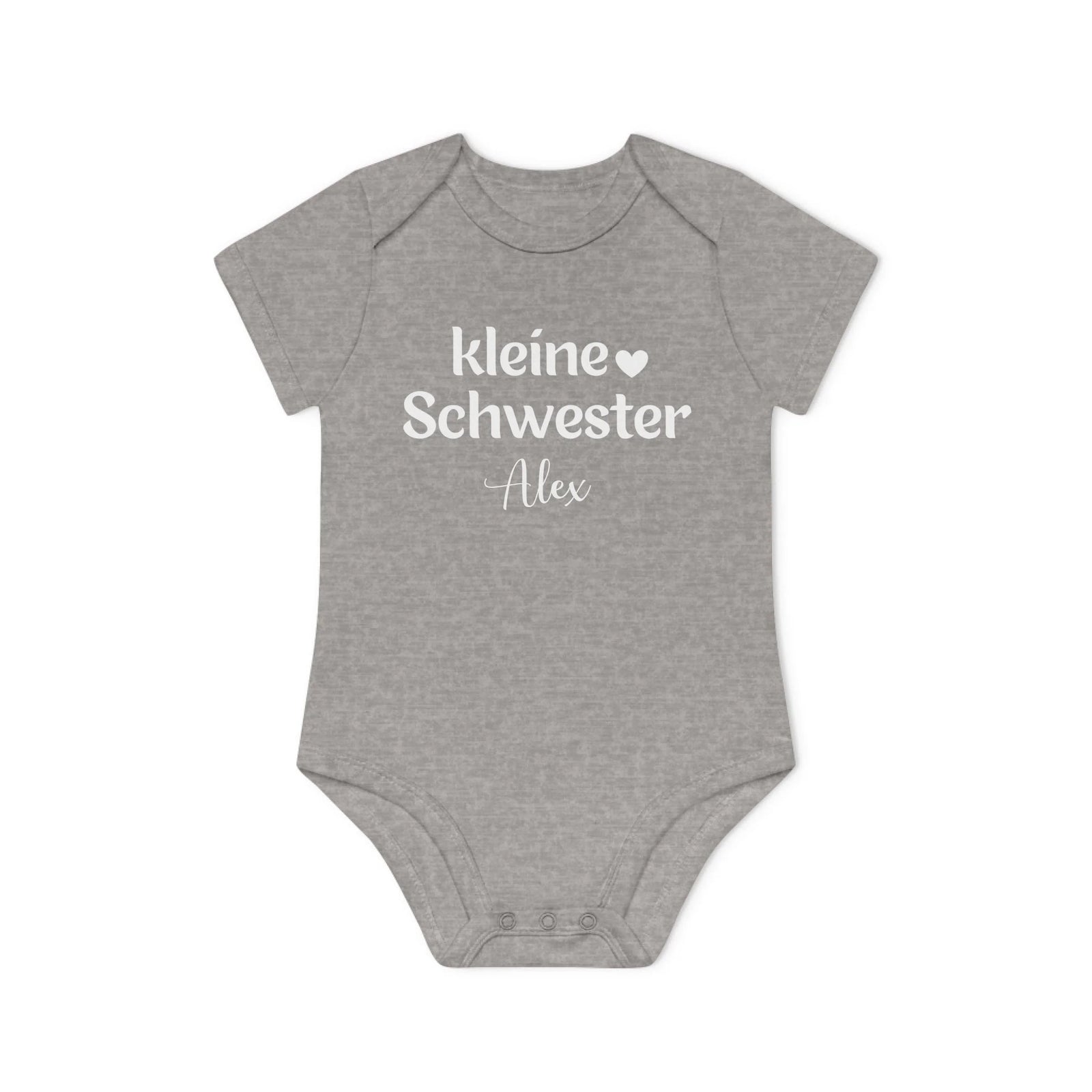 mamagibt Kurzarm Body große Schwester Kurzarm Body große Schwester Heather Grey Melange
