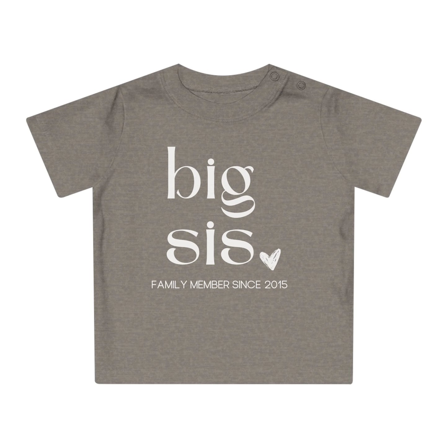 mamagibt T-Shirt Baby big sis Herz T-Shirt Baby big sis Herz Heather Grey Melange