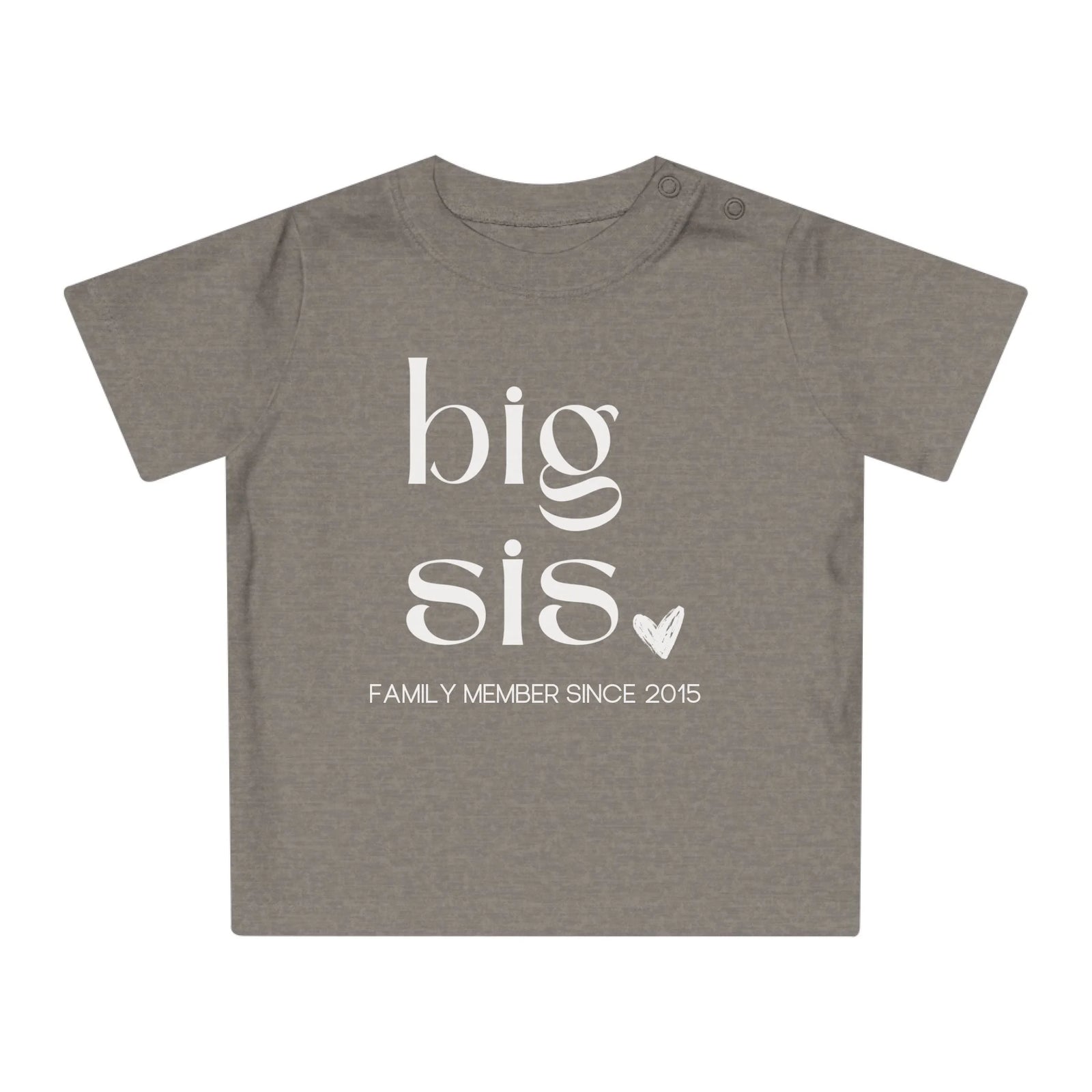 mamagibt T-Shirt Baby big sis Herz T-Shirt Baby big sis Herz Heather Grey Melange