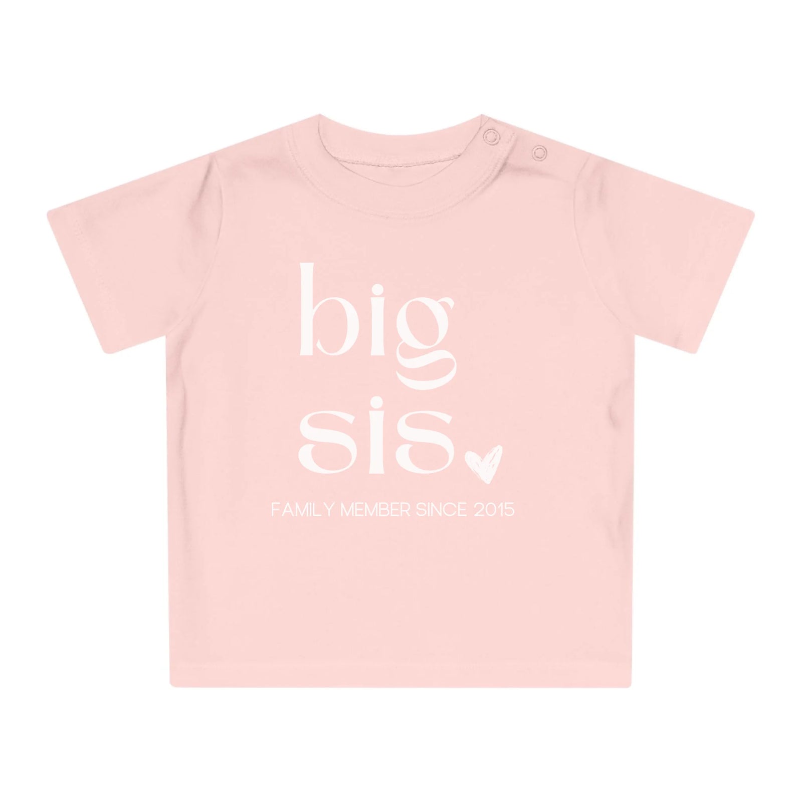 mamagibt T-Shirt Baby big sis Herz T-Shirt Baby big sis Herz Powder Pink