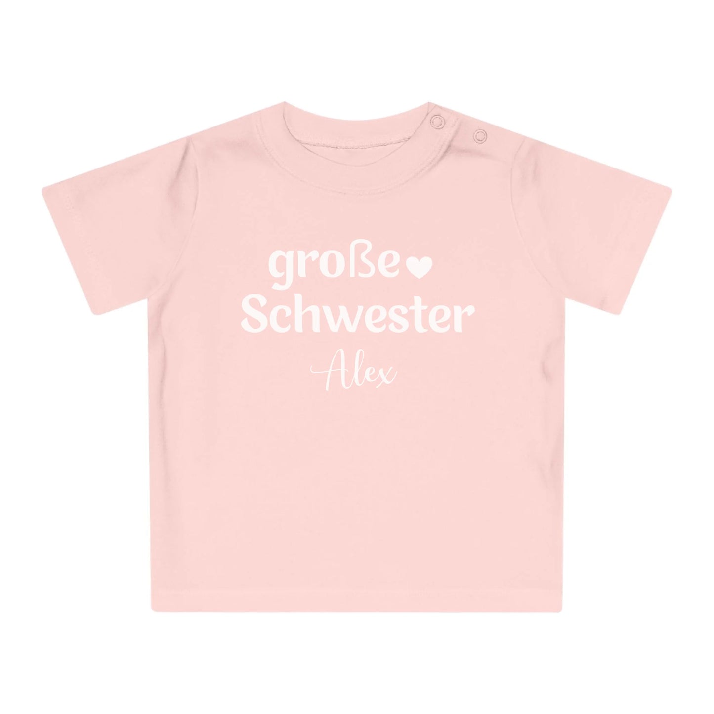 mamagibt T-Shirt Baby große Schwester T-Shirt Baby große Schwester Powder Pink