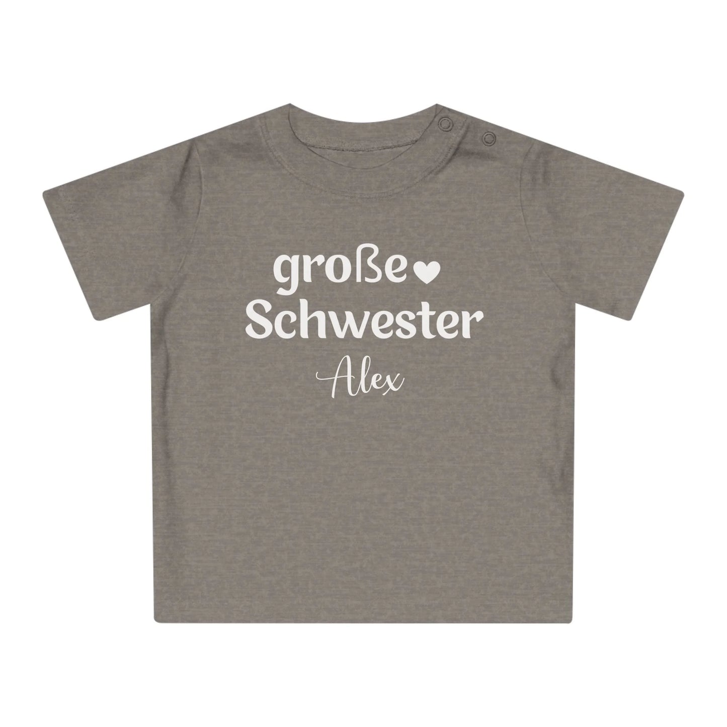mamagibt T-Shirt Baby große Schwester T-Shirt Baby große Schwester Heather Grey Melange